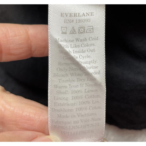 Madewell 100% Linen Dress Sundress Womens 2 Black Tiered Open Back Lined Midi - Picture 5 of 8